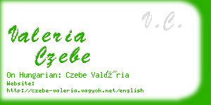 valeria czebe business card